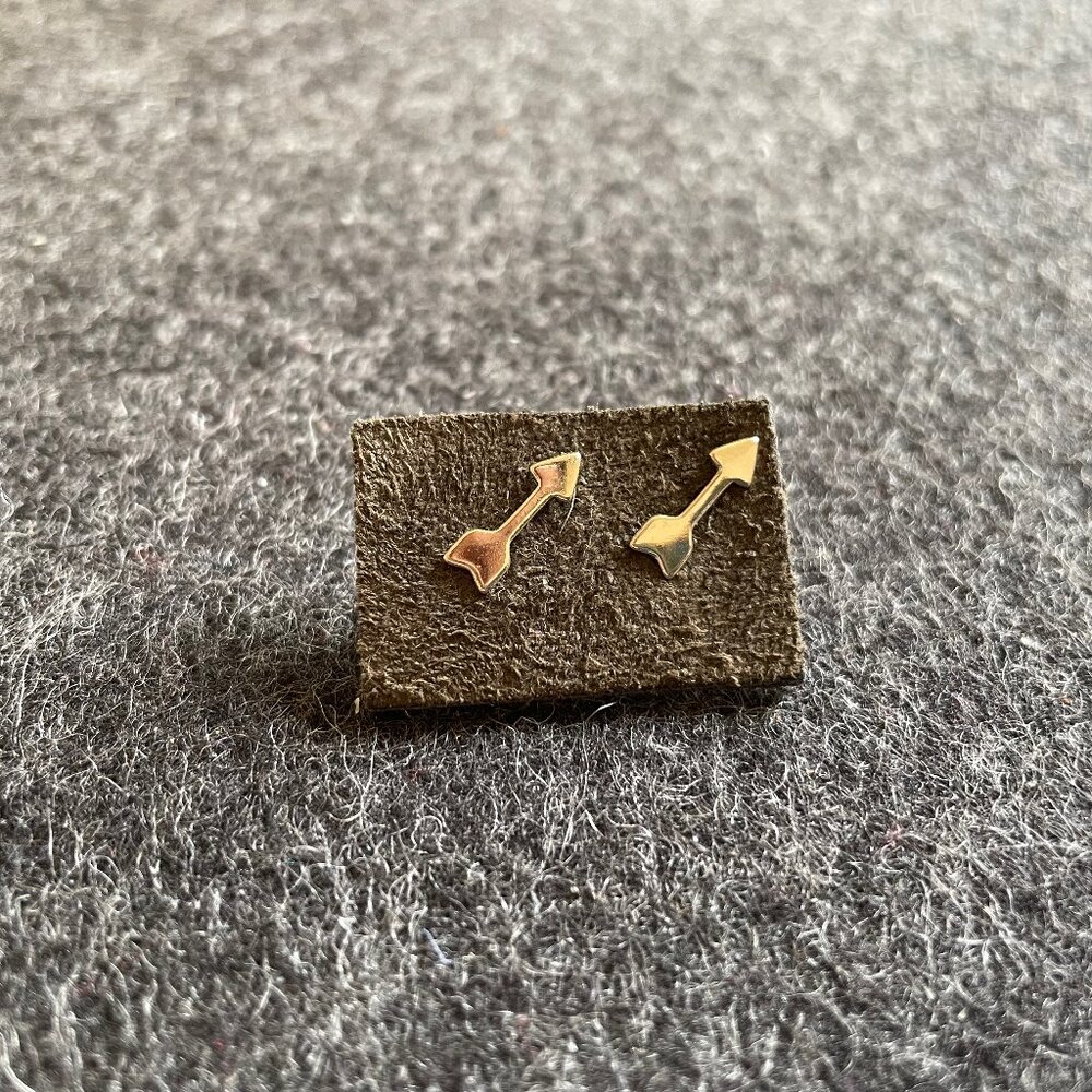 Gold Arrow Stud Earrings